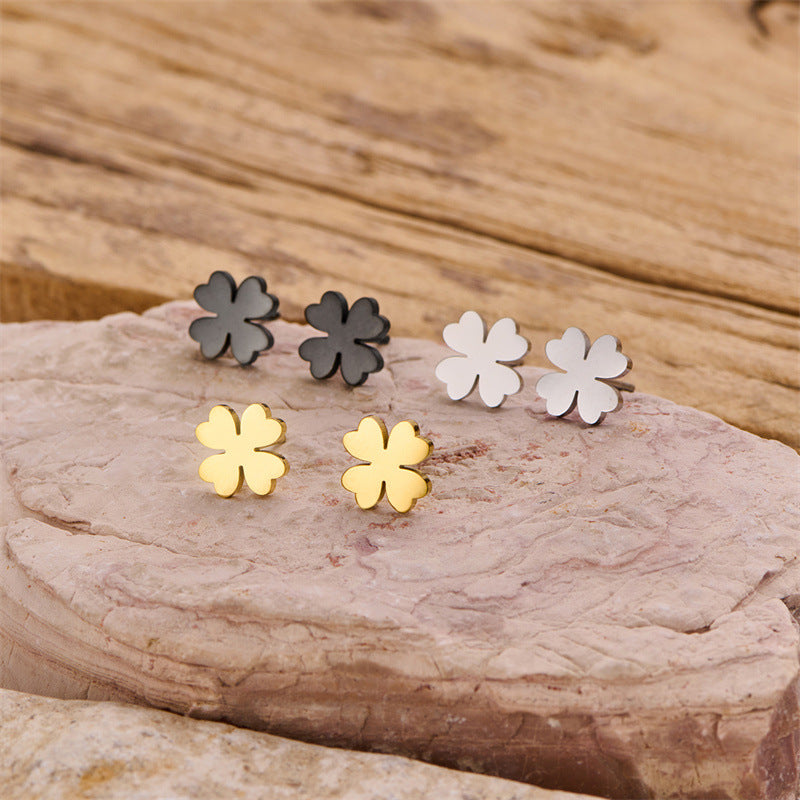 Wholesale Stainless steel heart irregular earrings